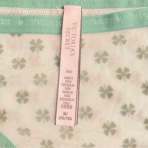 Victoria’s Secret mesh clover bikinis, size M. NWOT. - Picture 3 of 4